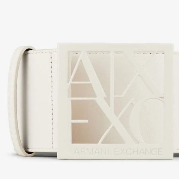 Armani Exchange AX WIDE Belt Square Logo Buckle MANY SIZES - Picture 4 of 5